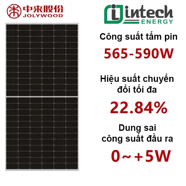 Tấm pin Jolywood 565W - 590W