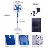 jd s888 25w jindian solar fan